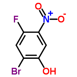2-溴-4-氟-5-硝基苯酚结构式
