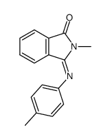 (E)-2-methyl-3-(p-tolylimino)-isoindolinone结构式
