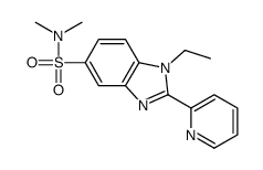 1-ethyl-N,N-dimethyl-2-pyridin-2-ylbenzimidazole-5-sulfonamide结构式