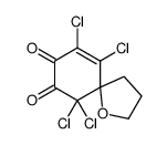 6,6,9,10-tetrachloro-1-oxaspiro[4.5]dec-9-ene-7,8-dione结构式