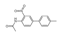 N-(4'-methyl-3-nitro-biphenyl-4-yl)-acetamide结构式