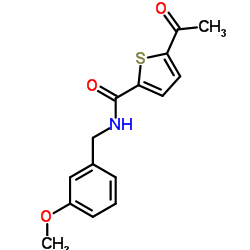 5-Acetyl-N-(3-methoxybenzyl)-2-thiophenecarboxamide Structure