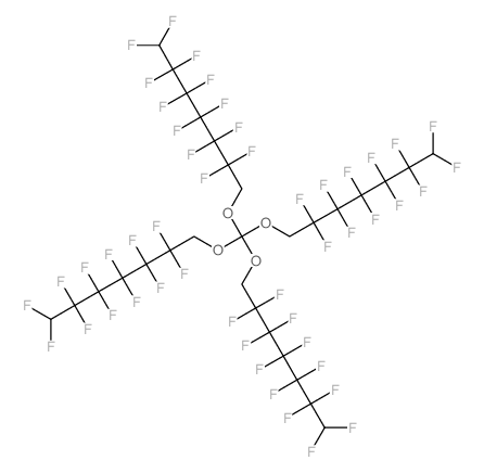 Orthocarbonic acid,tetrakis(2,2,3,3,4,4,5,5,6,6,7,7-dodecafluoroheptyl) ester (7CI,8CI) structure