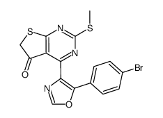 4-[5-(4-bromophenyl)oxazol-4-yl]-2-methylsulfanylthieno[2,3-d]pyrimidine-5-one结构式