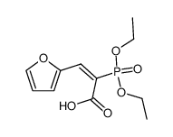 (E)-2-diethoxyphosphoryl-3-(furan-2-yl)acrylic acid Structure