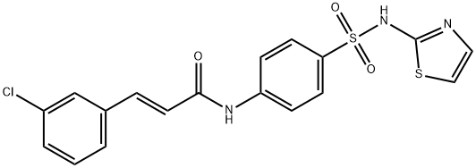 (E)-3-(3-chlorophenyl)-N-[4-(1,3-thiazol-2-ylsulfamoyl)phenyl]prop-2-enamide Structure
