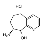 (8S,9R)-8-Amino-6,7,8,9-tetrahydro-5H-cyclohepta[b]pyridin-9-ol; hydrochloride结构式