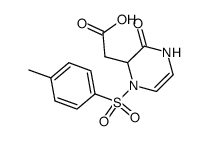 [3-oxo-1-(toluene-4-sulfonyl)-1,2,3,4-tetrahydro-pyrazin-2-yl]-acetic acid Structure