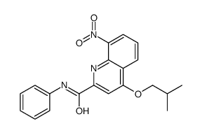 4-(2-methylpropoxy)-8-nitro-N-phenylquinoline-2-carboxamide结构式