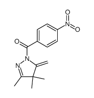 1-(p-nitrobenzoyl)-5-methylene-3,4,4-trimethyl-2-pyrazole Structure
