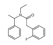 N-ethyl-2-(2-fluorophenyl)-N-(1-phenylethyl)acetamide结构式