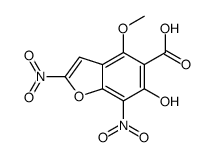 6-hydroxy-4-methoxy-2,7-dinitro-1-benzofuran-5-carboxylic acid Structure