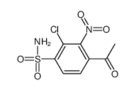 4-acetyl-2-chloro-3-nitrobenzenesulfonamide Structure