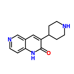3-(4-Piperidinyl)-1,6-naphthyridin-2(1H)-one结构式