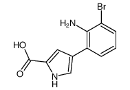 4-(2-amino-3-bromophenyl)-1H-pyrrole-2-carboxylic acid Structure