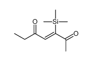 3-trimethylsilylhept-3-ene-2,5-dione Structure
