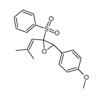 2-Benzenesulfonyl-3-(4-methoxy-phenyl)-2-(2-methyl-propenyl)-oxirane Structure