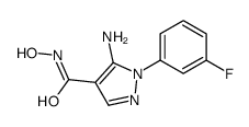 5-amino-1-(3-fluorophenyl)-N-hydroxypyrazole-4-carboxamide结构式