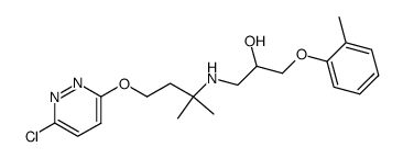 1-(2-methylphenoxy)-3-[1,1-dimethyl-3-(chloro-6-pyridazinyloxy)propylamino]-2-propanol结构式