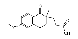 β-(1,2,3,4-tetrahydro-6-methoxy-2-methyl-1-oxo-2-naphthyl)propionic acid结构式