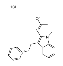 N-[1-methyl-3-(2-pyridin-1-ium-1-ylethyl)indol-2-yl]acetamide,chloride结构式