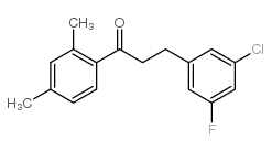 3-(3-CHLORO-5-FLUOROPHENYL)-2',4'-DIMETHYLPROPIOPHENONE structure