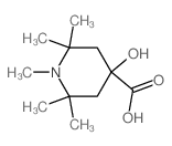 4-Piperidinecarboxylicacid, 4-hydroxy-1,2,2,6,6-pentamethyl- Structure