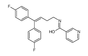 N-[4,4-bis(4-fluorophenyl)but-3-enyl]pyridine-3-carboxamide结构式