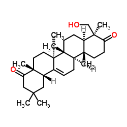 24-Hydroxyolean-12-ene-3,22-dione Structure