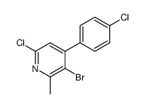 3-bromo-6-chloro-4-(4-chlorophenyl)-2-methylpyridine结构式