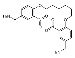 [4-[6-[4-(aminomethyl)-2-nitrophenoxy]hexoxy]-3-nitrophenyl]methanamine结构式