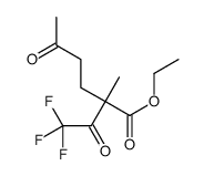 ethyl 2-methyl-5-oxo-2-(2,2,2-trifluoroacetyl)hexanoate结构式