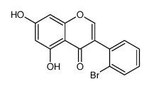 3-(2-bromophenyl)-5,7-dihydroxychromen-4-one结构式