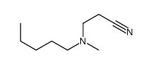 3-[methyl(pentyl)amino]propanenitrile结构式