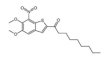 1-(5,6-dimethoxy-7-nitro-1-benzothiophen-2-yl)nonan-1-one结构式