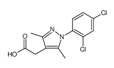 1H-Pyrazole-4-acetic acid, 1-(2,4-dichlorophenyl)-3,5-dimethyl Structure