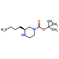 (S)-TERT-BUTYL 3-BUTYLPIPERAZINE-1-CARBOXYLATE Structure