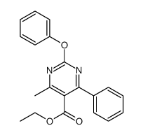 5-Pyrimidinecarboxylic acid, 4-methyl-2-phenoxy-6-phenyl-, ethyl ester Structure