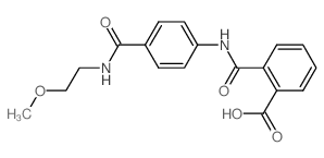 2-[(4-{[(2-Methoxyethyl)amino]carbonyl}anilino)-carbonyl]benzoic acid Structure
