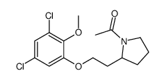 1-acetyl-2-[2-(3,5-dichloro-2-methoxyphenoxy)ethyl]pyrrolidine结构式