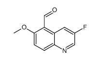3-fluoro-6-methoxy-quinoline-5-carbaldehyde结构式