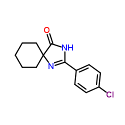 2-(4-Chlorphenyl)-1,3-diazaspiro[4.5]dec-1-en-4-on Structure