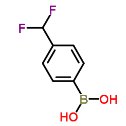 [4-(Difluoromethyl)phenyl]boronic acid structure