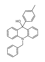 10-benzyl-9-(p-tolyl)-9,10-dihydroacridin-9-ol结构式