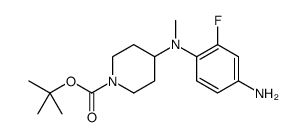 1-Piperidinecarboxylic acid, 4-[(4-amino-2-fluorophenyl)methylamino]-, 1,1-dimethylethyl ester Structure