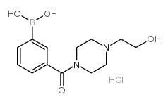 (3-(4-(2-Hydroxyethyl)piperazine-1-carbonyl)phenyl)boronic acid hydrochloride Structure