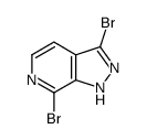 3,7-Dibromo-1H-pyrazolo[3,4-c]pyridine结构式