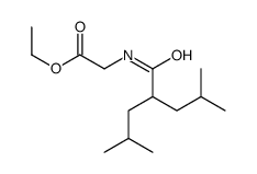 ethyl 2-[[4-methyl-2-(2-methylpropyl)pentanoyl]amino]acetate结构式