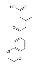 5-(3-chloro-4-propan-2-yloxyphenyl)-3-methyl-5-oxopentanoic acid结构式