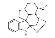 3-methoxy-2,3,4,5,11,12-hexahydro-1H,6H-3a,5a-ethano-indolizino[8,1-cd]carbazole结构式